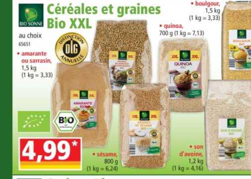 céréales et graines bio xxl bio sonne