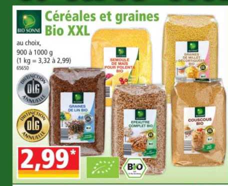 céréales et graines bio xxl bio sonne