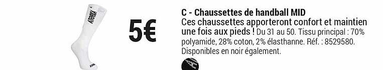 chaussettes de handball mid