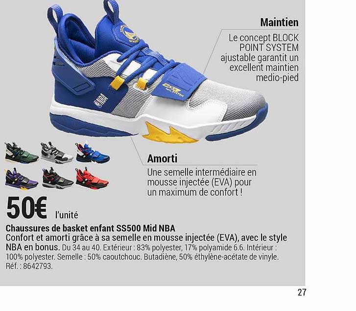 chaussures de basket enfant ss500 mid nba