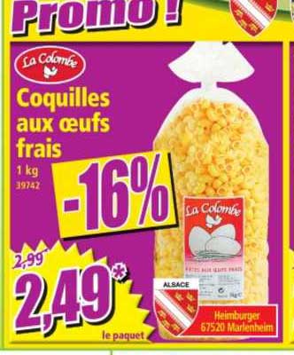 coquilles aux oeufs frais la colombe