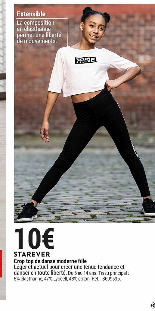 Crop Top De Danse Moderne Fille Starever