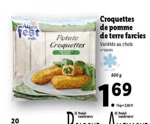 croquettes de pomme de terre farcies alpen fest