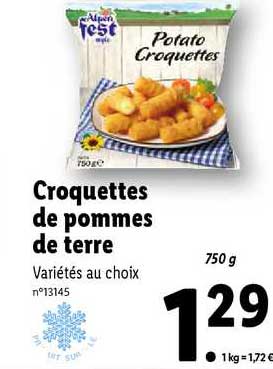 croquettes de pommes de terre alpen fest