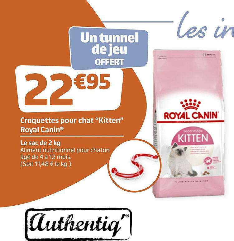 croquettes pour chat "kitten" royal canin