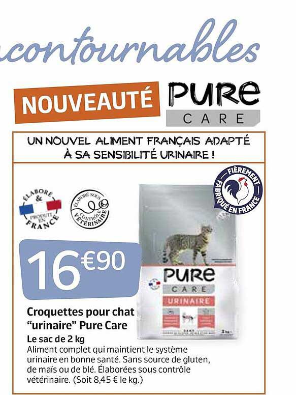 Croquettes Pour Chat "rinaire" Pure Care