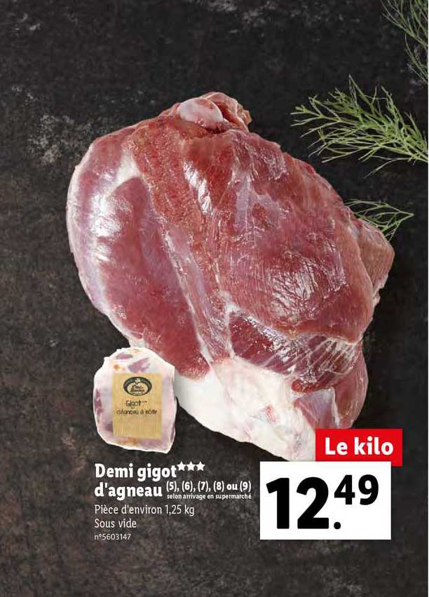 demi gigot d'agneau