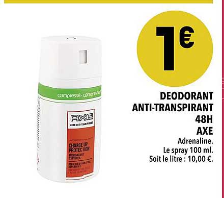 déodorant anti-transpirant 48h axe