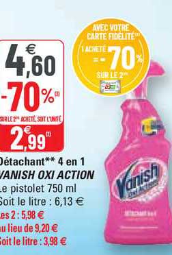 détachant 4 en 1 vanish oxi action