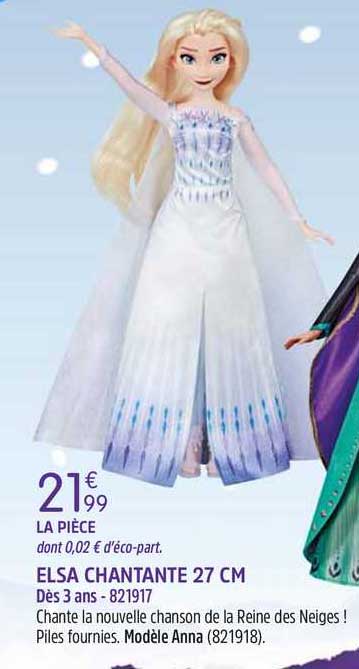elsa chantante 27 cm