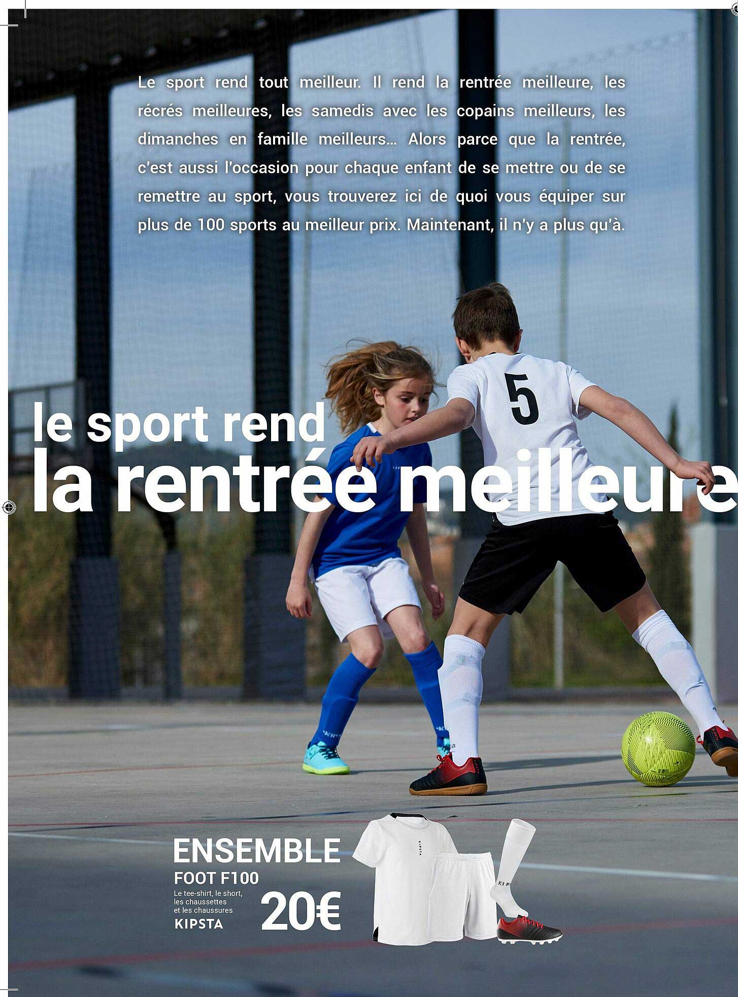 ensemble foot f100 kipsta