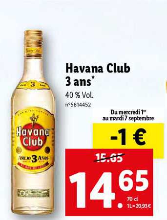 havana club 3 ans