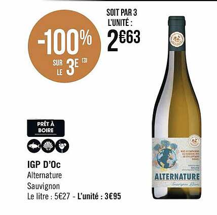 igp d'oc alternature sauvignon