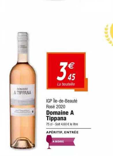 igp île-de-beauté rosé 2020 domaine a tippana