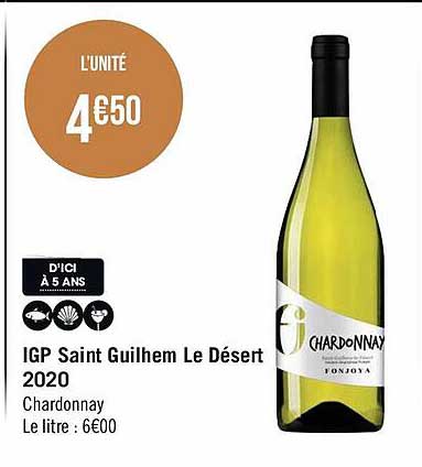 igp saint guilhem le désert 2020 chardonnay