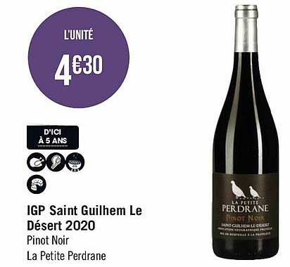 igp saint guilhem le désert 2020 pinot noir