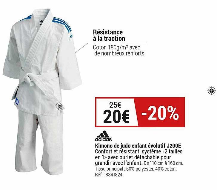 kimono de judo enfant évolutif j20e adidas