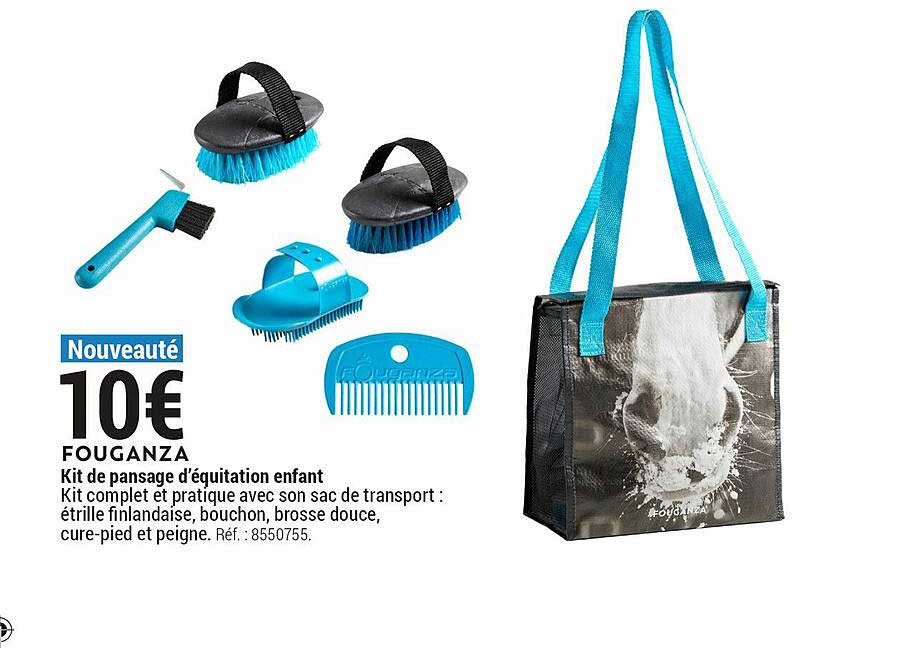 kit de pansage d'équitation enfant fouganza