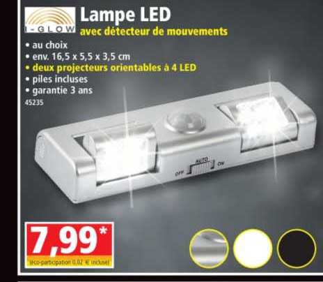 lampe led avec détecteur de mouvements i-glow