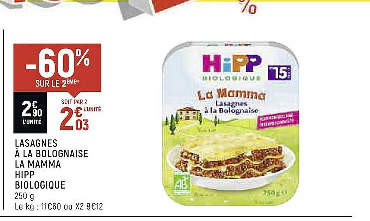 lasagnes à la bolognaise la mamma hipp biologique
