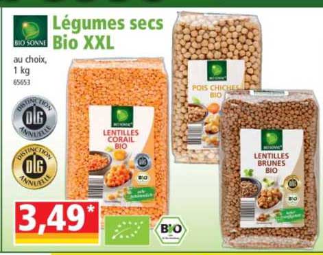 légumes secs bio xxl bio sonne