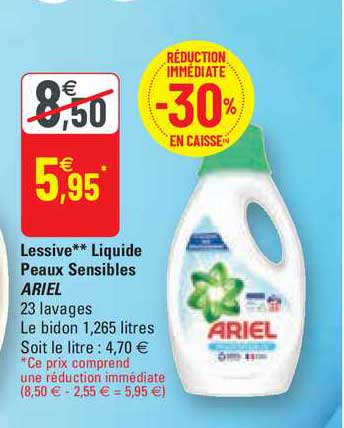 lessive liquide peaux sensibles ariel