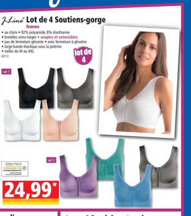 lot de 4 soutiens-gorge femme