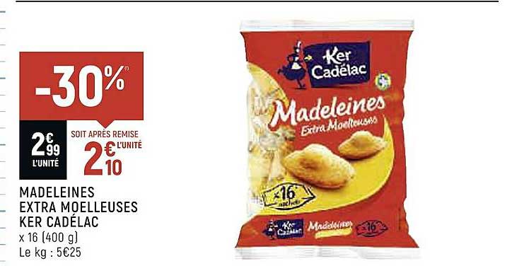 madeleines extra moelleuses ker cadélac