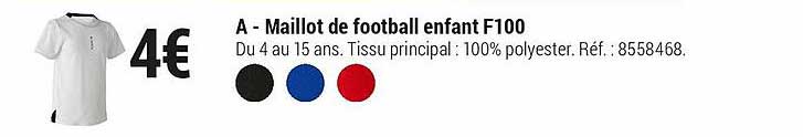 maillot de football enfant f100