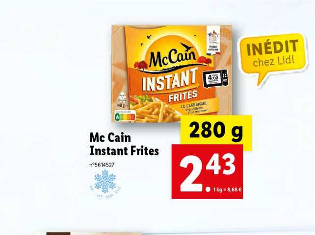 mc cain instant frites