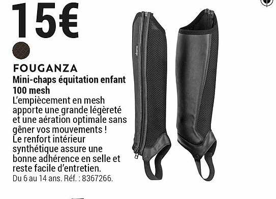 mini-chaps équitation enfant 100 mesh