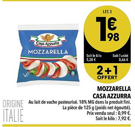 mozzarella casa azzurra