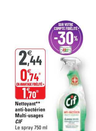 nettoyant anti-bactérien multi-usages cif