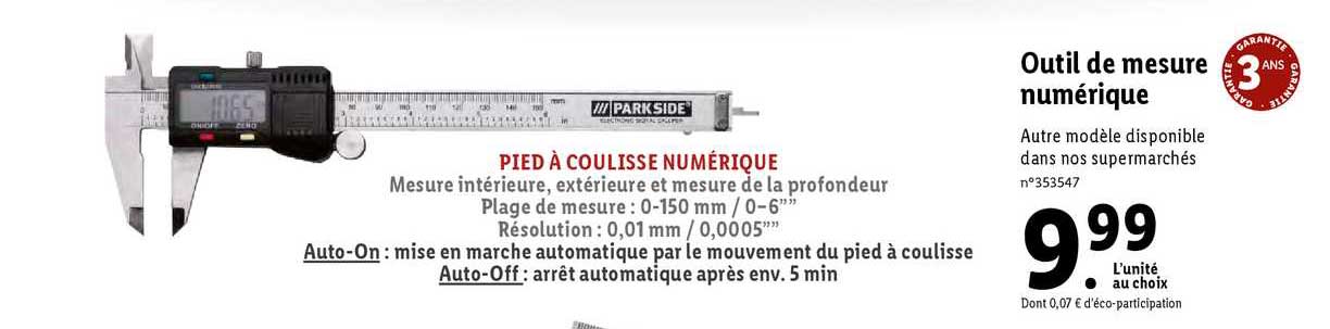 Outil De Mesure Numérique Parkside