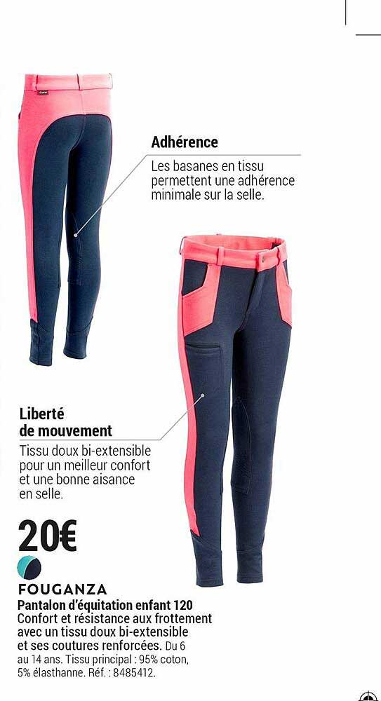 pantalon d'équitation enfant 120 fouganza