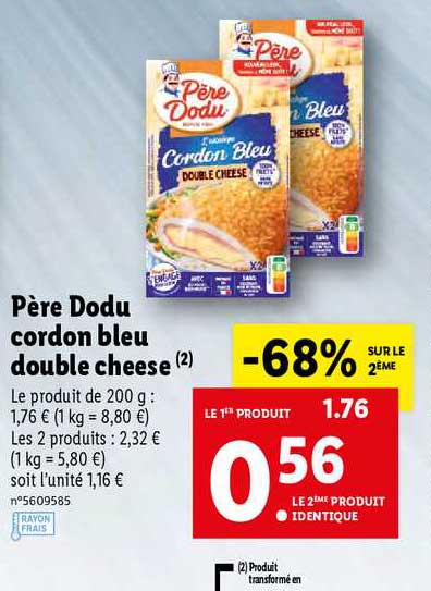 père dodu cordon bleu double cheese