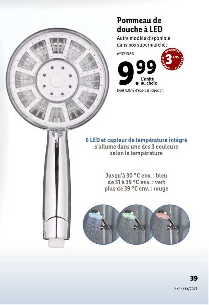 Pommeau De Douche à Led