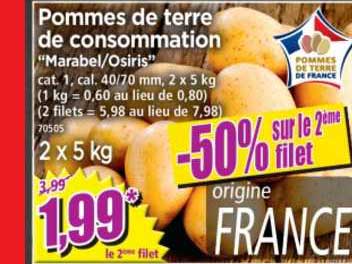 Pommes De Terre De Consommation "marabel-osiris"