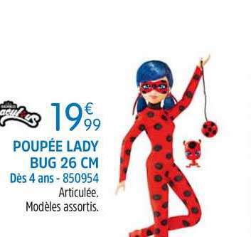 poupée lady bug 26 cm