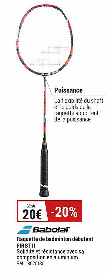 raquette de badminton débutant first II