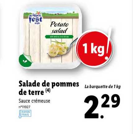 salade de pommes de terre alpen fest