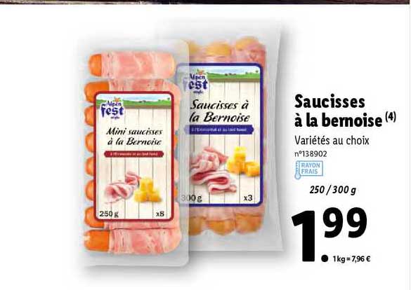saucisses à la bernoise alpen fest