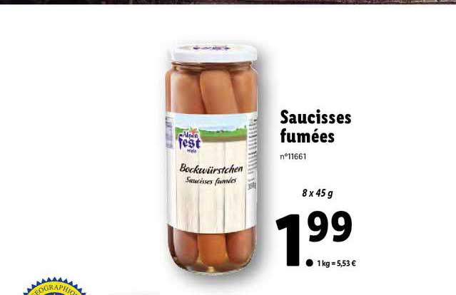saucisses fumée alpen fest