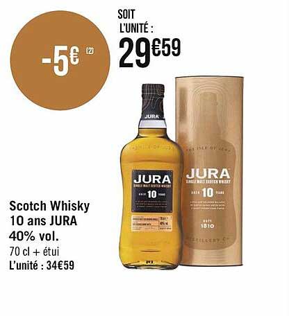 scotch whisky 10 ans jura 40% vol.