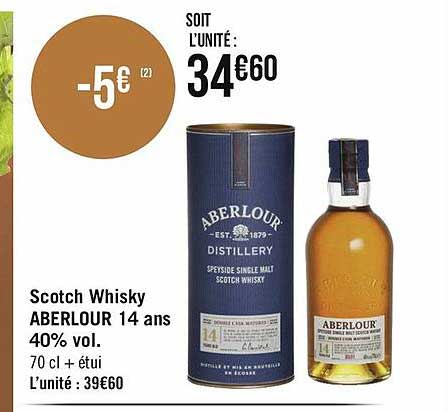 scotch whisky aberlour 14 ans 40% vol.