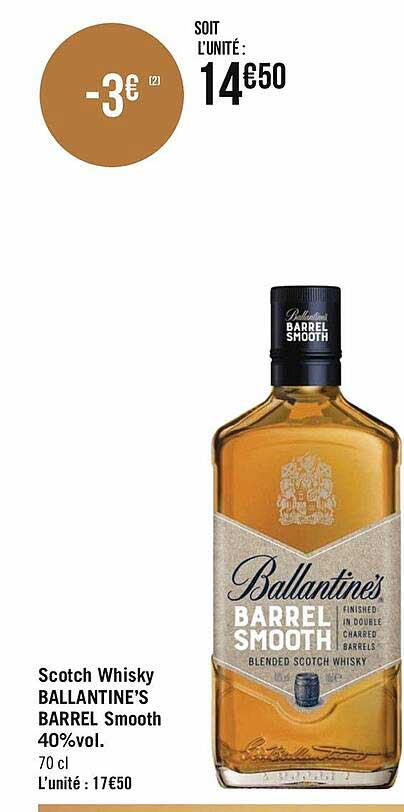 scotch whisky ballantine's barrel smooth 40% vol.
