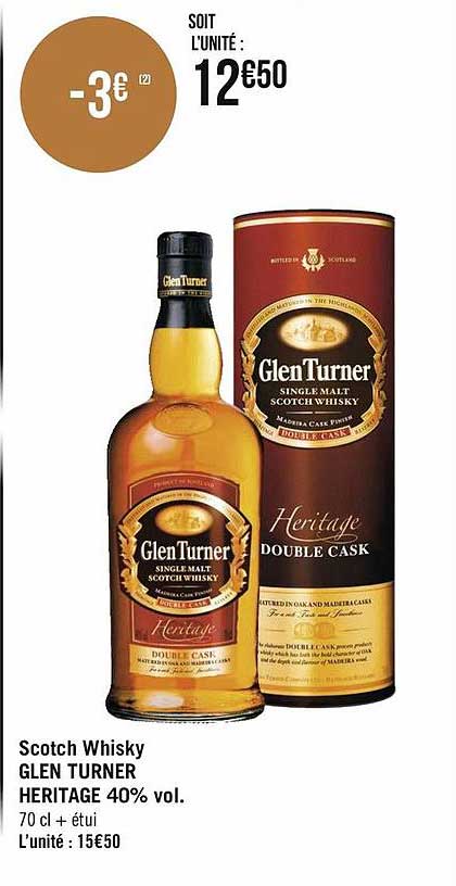 scotch whisky glen turner heritage 40% vol.