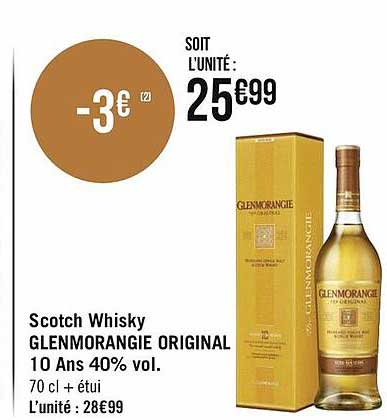 scotch whisky glenmorangie original 10 ans 40% vol.