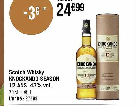 scotch whisky knockando season 12 ans 43% vol.
