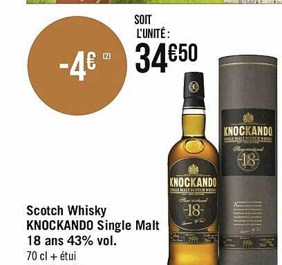 scotch whisky knockando single malt 18 ans 43% vol.